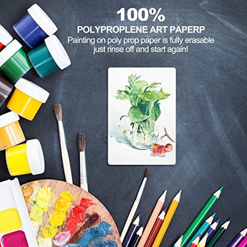 50 גיליונות כרטיסי צבעי מים ריקים, כרטיסי נייר בצבעי מים בגודל 7 אינץ '， אמנים ומתחילים נהנים | מחברת צבעי